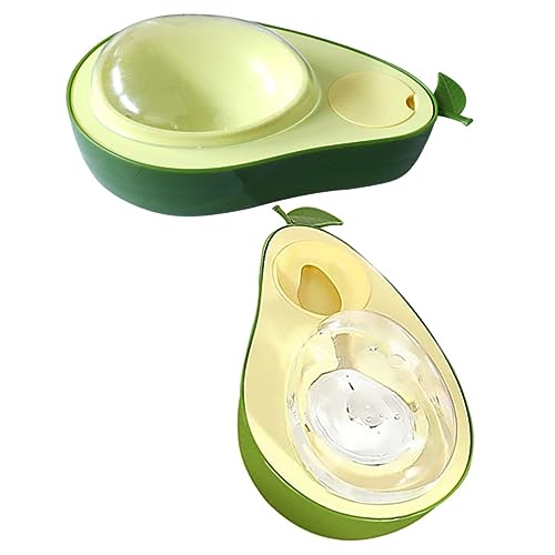 POPETPOP 2 Stück Hundetrinkwasser-Feeder Keramik Katzennapf Katzenwassernapf Haustier Katzenfutternapf Avocado Haustier Hund Abs-Material von POPETPOP