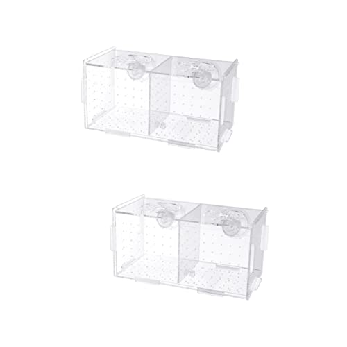 POPETPOP 2st Aquarium Halter Für Aquarien Brutkasten Für Fische 10-gallonen-Tank Lebende Elritzen Set Zum Brüten Von Artemia Brutstätte Für Artemia Hornwürmer Acryl Isolationsbox von POPETPOP