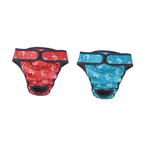 POPETPOP 2 Stücke Für Hunde Weibliche Hund Windel Baumwolle Haustier Unterwäsche Bowknot Größe Xs See Hund Windeln Für Hunde Welpen Menstruation von POPETPOP