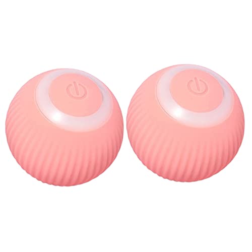 POPETPOP 2 Stücke Für Kätzchen Design Geschenk Ing Welpen Necken Zahnen LED Rosa Katzenminze Interessante Intelligente Lichter Tragbare Ball Lustige Automatische Silikon Hunde Elektrische von POPETPOP