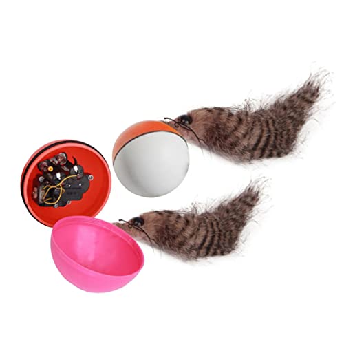 POPETPOP 2 Stücke Katze Mäuse Spielzeug Welpen Spielzeug Kätzchen Spielzeug Katze Spielzeug Welpen Trainingsbälle Wiesel Spielzeug Biber Ball Wassermaus Spielzeug Biber Bälle Interaktiver von POPETPOP