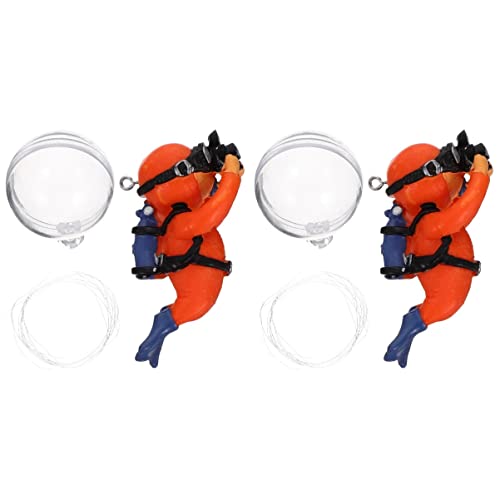 POPETPOP 2st Aquarium Schwimmender Anhänger Brutstätte Für Artemia Lebende Garnelen Aquariumlandschaft Taucher-Ornament Aquarium-dekor Taucherfigur Miniatur Fischsteak Lila PVC von POPETPOP