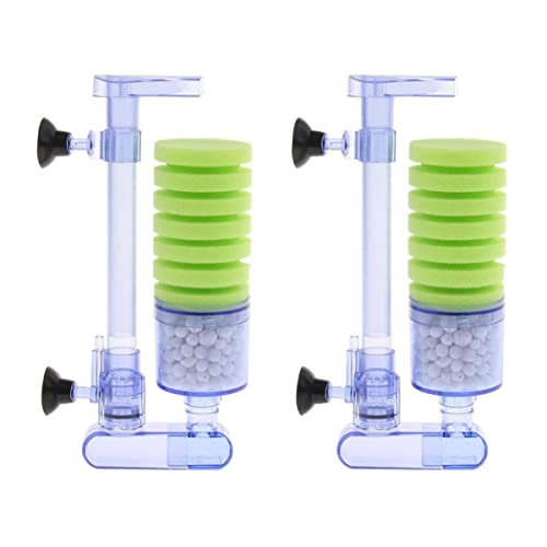 POPETPOP 2 Stücke Tank Pumpe Betta Teleskop Medien Schwamm Pneumatische Filter Braten Fluss Getriebene Aquarium – mit Ausziehbarem Aktiviertem Super Kohlefilter Filter Interner von POPETPOP