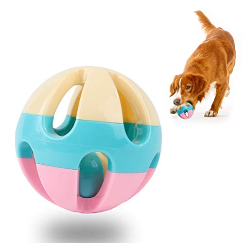 POPETPOP 2 x Vogelglocken-Hundeball mit Glocke, für Papageien, bunte Vögel, Ball mit Glocke, für Wellensittiche, Nymphensittiche, Kaninchen, Katzen, Hunde von POPETPOP