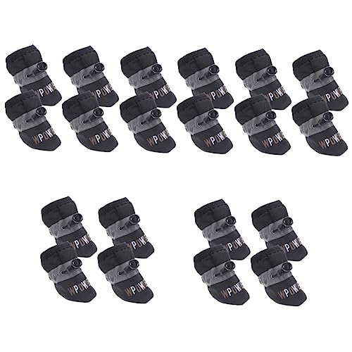 POPETPOP 20 STK Ausflugsstiefel Hundeschuhe Mit Kordelzug Welpenschuhe Regenstiefel Für Hunde Winterschuhe Für Welpen Socken Mit Hundegriff Hundehandschuhe Der Hund Gummi Hundesatz von POPETPOP