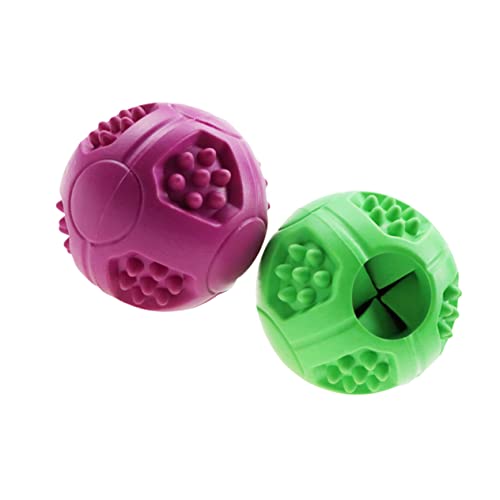 POPETPOP 2pcs Chew Toys for Puppies Chewing Toys for Dogs Developmental Toys Interactive Cat Toys Interactive Puppy Toy Puppy Play Toys Dog Ball Pet Toy Dog Leaking Food Toy Pet Molar Toy von POPETPOP
