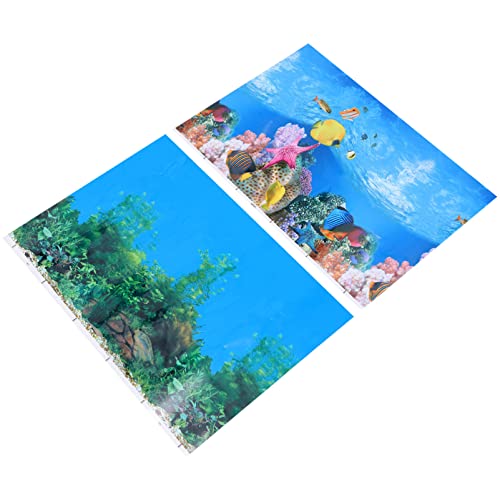 POPETPOP 2st Aquarium Hintergrundpapier Luft Aquariumdekorationen Aquarienhintergründe Panzer Schaum Pumpe Für Schlauchboote Doppelt Kühler Wand Aquarium Aquarium Band Filmpapier von POPETPOP