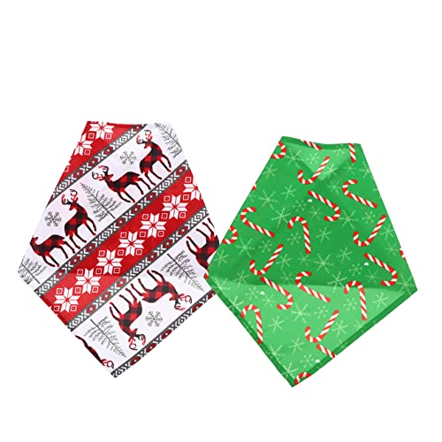 POPETPOP 2st Dreieckstuch Für Haustiere Hundehandtuch Hund Weihnachtsschal Hundedecke Kostüm Hundeparty Hundespeichel Weihnachten Hundesabber Lätzchen Bandana Für Hund Bestickt Polyester von POPETPOP