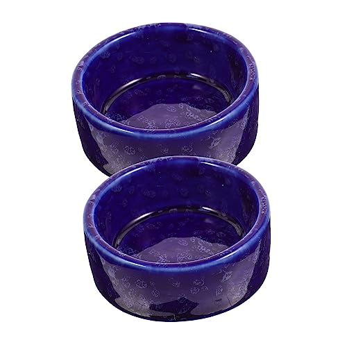 POPETPOP 2pcs Keramik Haustier Schüssel Hamster Schüssel Chinchilla Feeder Tragen-beständig Waschbar Chinchilla Versorgung von POPETPOP