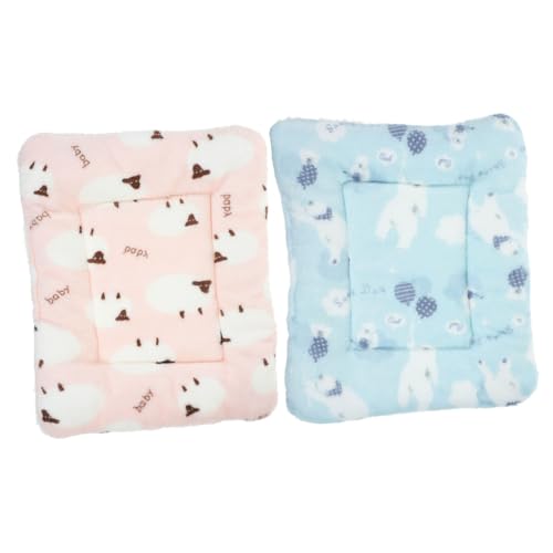 POPETPOP 2st Kaninchen Warmes Bett Käfigmatte Für Kleine Haustiere Schlafmatte Kaninchen-wärmeunterlage Einstreu Für Hamster Igelkäfig-Pads Käfig Für Meerschweinchen Herbst Und Winter Stoff von POPETPOP