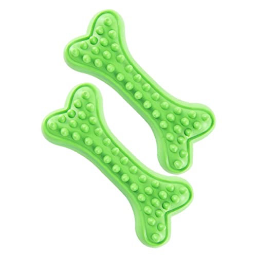 POPETPOP 2st Kauspielzeug Für Hunde Welpe Hund Zahnbürste Haustier Interaktiver Hund Für Haustiere Interaktives Hundespielzeug Hundepuzzle Kauen Dackel Gummi Light Green von POPETPOP