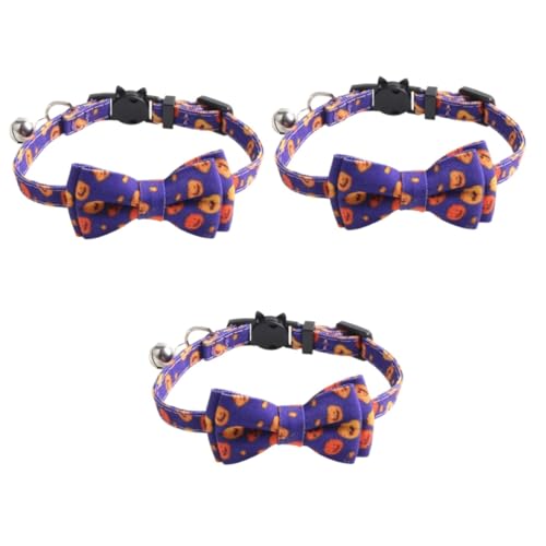 POPETPOP 3 Stück Bequemes Halloween-katzenhalsband Mit Kürbisgeist-Thema Hundehalsband Zugseil Katzenhalsband Für Haustiermode POPETPOP 3 Stück Bequemes Halloween-katzenhalsband Mit Kürbisgeist-Thema Hundehalsband Zugseil Katzenhalsband Für Haustiermode von POPETPOP