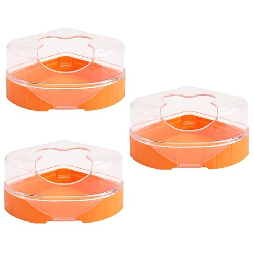 POPETPOP 3 STK Hamster Badezimmer Toilette Badebecken Für Hamster Hamster-Toilette Hamster Badewanne Hamster Cool Hamsterkäfig Hamster Toilette Badewanne Plastik Mülleimer Mini von POPETPOP