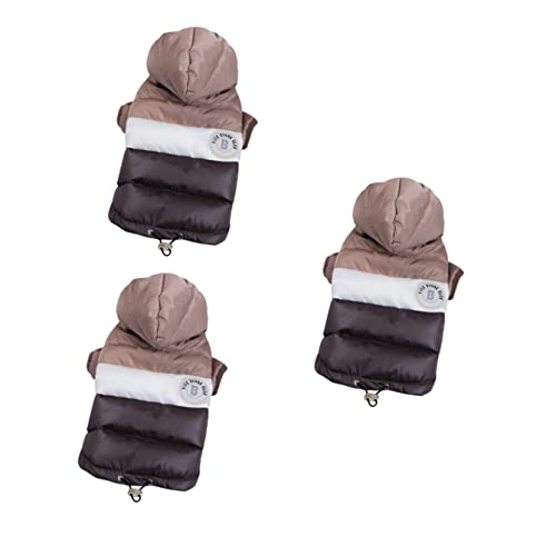 POPETPOP 3 Stück Warmer Mantel Weiche Welpenweste Modisches Haustier-Outfit Bequeme Haustierkleidung Trendy Hundeweste von POPETPOP