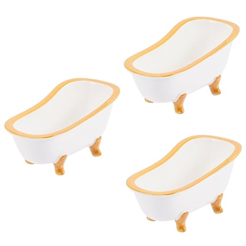 POPETPOP 3st Hamster-sandbad-Fall Süße Accessoires Haushalt Chinchilla Badewanne Joghurtbehälter Betthamster Hamster Toilette Toilettensandkasten Für Kleintiere Keramik Guinea Nachtisch von POPETPOP