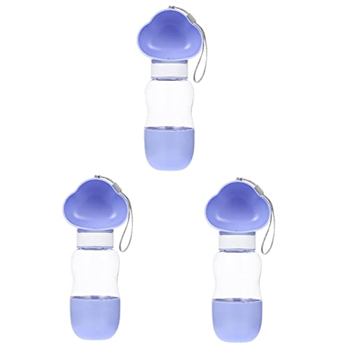 POPETPOP Reisewasserkocher 3 Stücke Grade Lebensmittel Behälter Haustiere Design Geformt Für Gericht Tragbare Flasche Lila Schüssel Tasse Spazieren Spender Outdoor Trinkflasche Outdoor Trinkflasche von POPETPOP