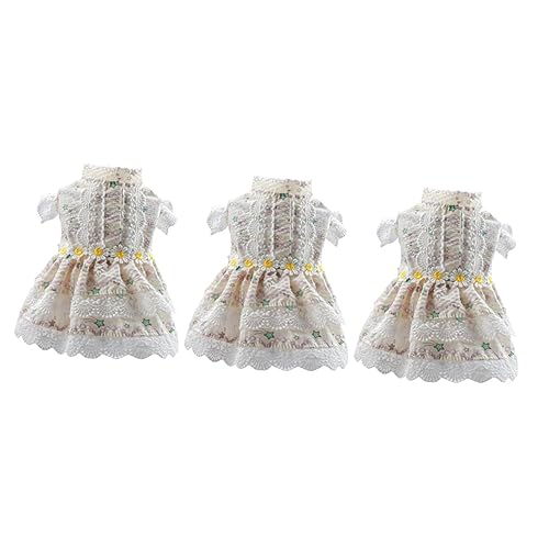 POPETPOP 3st Geblümtes Prinzessinnenkleid Mantel Kleid Mädchenkleidung Haustier-Prinzessin-Kleid Badehosen Für Hunde Hundekleidung Welpenkleid Hund Badehose Sommerkleid Polyester Hündchen von POPETPOP