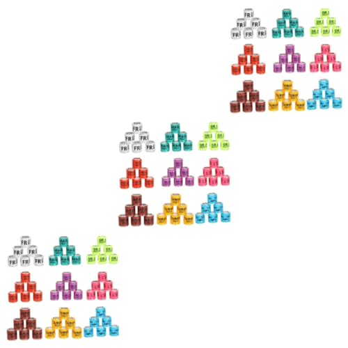 POPETPOP 300 STK Taubenfußring Markierungsringe Für Haustiere Knöchelbänder Für Geflügel Taubenbein Identifizieren Haustiermarke Taubenmarkenband Aluminium-Kunststoff Zubehör Mehrfarbig von POPETPOP