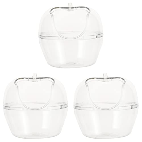 POPETPOP 3Pcs Lebensraum Haustier Schlafzimmer Trocken Hamster Tiersauna Sand Klar für Große Baden Meerschweinchen Badezimmer Und Transparentes Becken Mäuse Schlafen Rennmäuse Dusche von POPETPOP