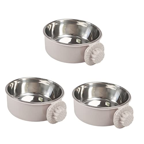 POPETPOP 3Pcs Rattenkäfig Hundesittich Beständiger Katzenspender Hamsterfutter Rostfrei Für Einfache Tierwärmereinigung Hängende Wellensittiche Futternapf Kleine Kaninchentränken von POPETPOP