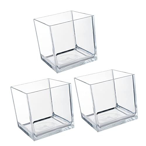 POPETPOP 3st Mini-Aquarium Klares Fischglas Anfänger-Aquarium Tischfischbecken 5-gallonen-Tank Schale Für Aquarienbecken Zierbehälter Schale Fischbecken Schildkröte STK Kleines Glas von POPETPOP