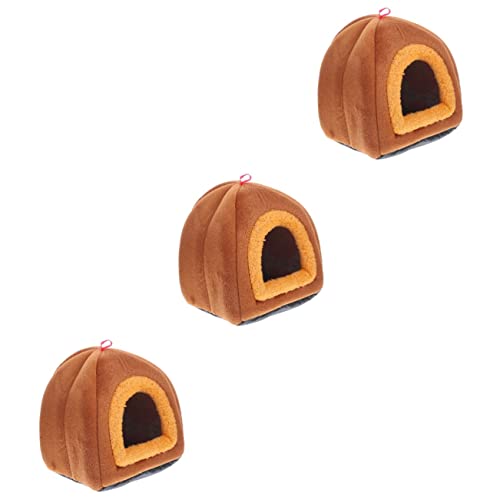 POPETPOP 3st Kleines Haustiernest Kleine Haustierhütte Aus Fleece Kuschelhütte -kuschelhöhle Warmes Vogelhaus Warme Plüschbettwäsche Ratte Warmes Bett Hamster Polyester Das Bett von POPETPOP