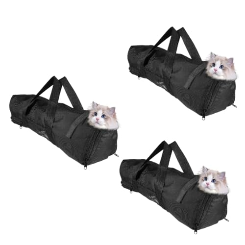 POPETPOP 3St Haustier-Katzentasche tragbare Katzentasche Katzenpflegetasche Katze Tragetasche Katzen transporttasche hängende katzenbadetasche Katzenhalter zum Schneiden von Nägeln von POPETPOP