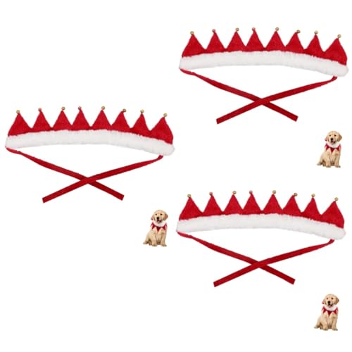 POPETPOP 3St Haustierhalsband zu Weihnachten Weihnachts-Haustier-Krawatten Weihnachtskätzchenhalsband Kragen Weihnachten hundehalsband Hunde weihnachtshalsband Latzschal Weihnachtskrawatte von POPETPOP