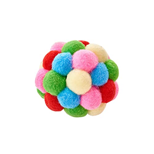 POPETPOP 3St Katze Flauschige Bälle interaktives Interactive Toys Katzenspielzeug aus Pappe Katzenspielzeugkorb Spielzeugbälle für Katzen lustiges Katzenballspielzeug Colorful von POPETPOP