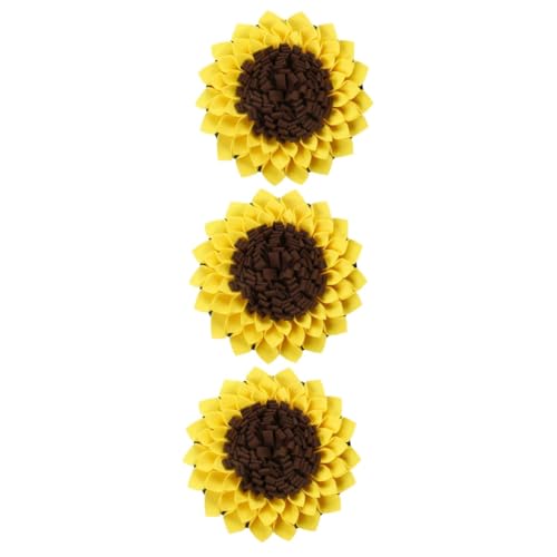 POPETPOP 3 Stücke Sonnenblumen Hund Matte Pet Dining Langsam Matte Hund Sniffle Matte Welpen Nahrungssuche Pad Pet Training Aid von POPETPOP