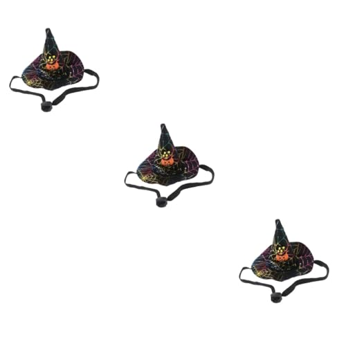 POPETPOP 3st Schmuckzubehör Haustier-Cosplay-dekor Halloween-welpenhut Haustier Kostüme Hüte Cosplay Hexenhut Für Hunde Katze Halloween-Partyhut Halloween-hexenhut Kopfbedeckung Die Katze von POPETPOP