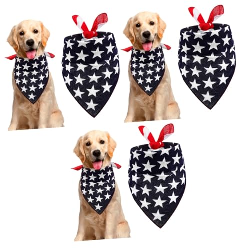 POPETPOP 3 Stücke Amerikanische Flagge Haustier Kragen Bib Hund Halskette Decor Dreieck Form Bib Handtuch Für Hund von POPETPOP