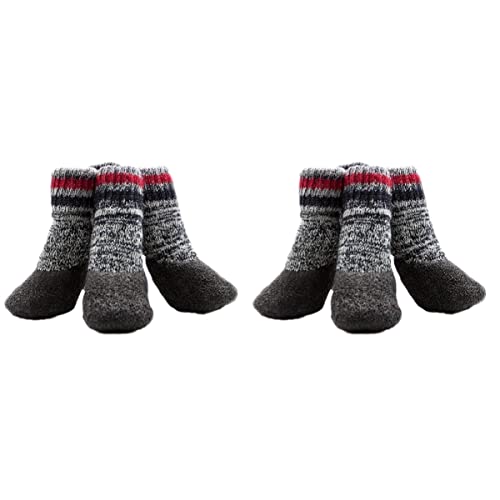 POPETPOP Hundesocken Gepolstert Hundesocken Outdoor 4 Paare Sockenschuhe Pfote Verdicken von POPETPOP