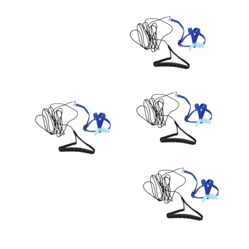 POPETPOP 4 Sätze Papagei Fliegendes Seil Wiederverwendbare Papageienleine Hühnergeschirr Trainingsgeschirr Für Vögel Papagei Nylonleine Vogelleine Starps Elastizität Papageienzubehör Stoff von POPETPOP