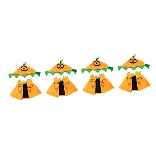 POPETPOP 4 Sätze Haustier-umhang Katzen-Halloween-Party-Outfit Hunde-Vampir-kostü Haustier Hut Umhang Lustiges Streichkostü Für Haustiere Halloween-hundebekleidung Der Hund Zubehör Plüsch von POPETPOP