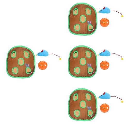 POPETPOP 4 Sets Katzenlaufspielzeug Bidoof-Plüschspielzeug Für Kätzchen Plüsch-Katzentür Innentürlöcher Katzenspielzeug Fang Die Katzentunnel -Fangspielzeug von POPETPOP