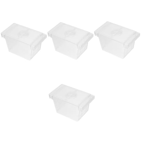 POPETPOP 4 Stück Brutkasten Für Frittierboxen Acrylbox Lebensraum Für Schildkröten Aquarium Kindergarten Fisch-isolationsfall Aquariumzubehör Betta-Aquarium Mit Trennwand Separator Plastik von POPETPOP