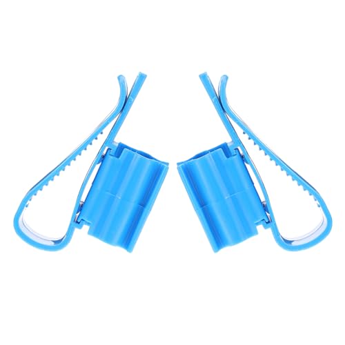 POPETPOP 4 Stück Clip für Wasserrohre Teichpumpe und Filterset Kanister Schlauch Regen Flasche Conditioner Aquarium Water Hose Clip Water Pipe Clip for Aquarium rohrhalterung Plastik Blue von POPETPOP