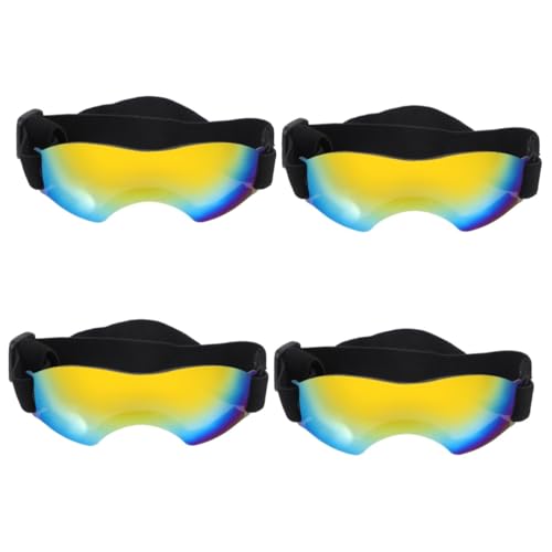 POPETPOP 4 Stück Haustier Brille Haustierzubehör Plastikgläser Hundebrille kleine Hundebrillen Mittlere Größe Sonnenbrille Geschenk Kleiner Hund Katze Brille STK von POPETPOP