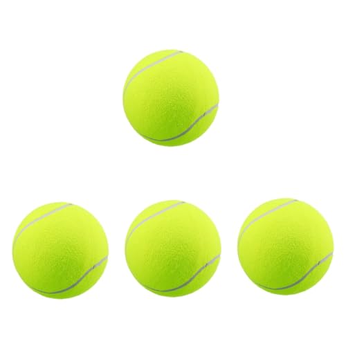 POPETPOP 4 Stück Haustier Tennisball Aufblasbarer Tennisball Spielzeug Aufblasbarer Tennisball Haustier Kauspielzeug Lustiger Riesiger Tennisball Sportspielball Großer Aufblasbarer von POPETPOP