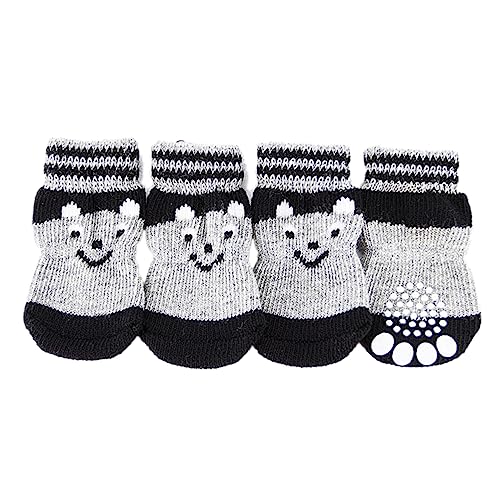 POPETPOP 4 Stücke Socken für Hunde Warme Haustier Pfotensocken Nicht-hundesocken von POPETPOP