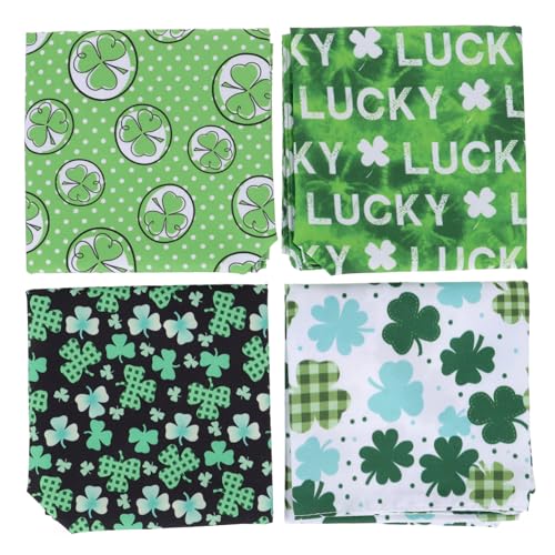 POPETPOP 4 Stück Lätzchen tierkostüme pet Supplies Hundebandana Dog Bandana Tierkleidung Zubehör dreieckiger Hundeschal Auto Weste Cool Haustier-Halstuch Hundehalsband Reine Baumwolle Green von POPETPOP