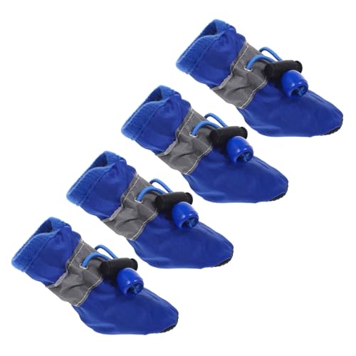 POPETPOP 4 Stück Stiefel für Hunde Hundewindeln Strandschuhe für Hunde einziehbare Hundeleine Hunde-Pyjama Hundemaulkorb Hundepfotenbalsam hundeschuhe Dog Shoes Haustierschuhe Hundestiefel von POPETPOP