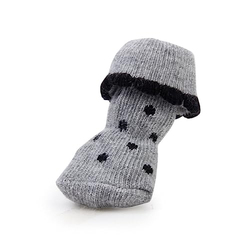 POPETPOP 4 Stück warme Socken sockenschuhe Hundesocken Baumwollsocken für Haustiere Nicht-Haustier-Socken rutschfest Haustier socken von POPETPOP