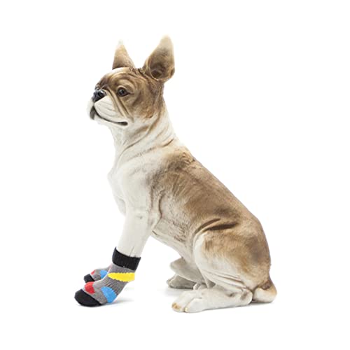 POPETPOP Warme Haustierpfotensocken 4-teiliges Hundesocken-Set Größe M Aus Baumwolle - Design von POPETPOP