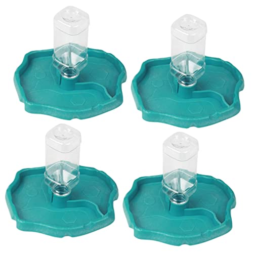 POPETPOP Automatische Zuführung 4Pcs Reptil Feeder Auto Feeder Wasserspeicherschale Himmelblau Klettern Haustier Kunststoff Automatische Wasserzufuhr von POPETPOP