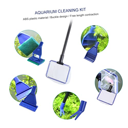 POPETPOP 5 1 Werkzeuge zur Reinigung von Aquarien Schwammbürste für Aquarien Schildkrötenpanzer Luft Aquarium-Set Aquarium Cleaning kit Fish Tank Cleaning Tools Reinigungsset für Glastanks von POPETPOP