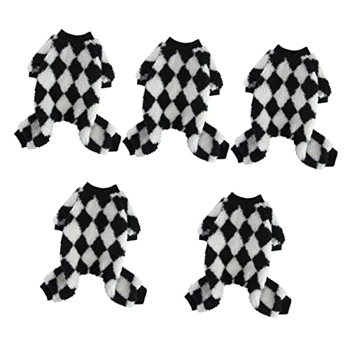 POPETPOP 5st Haustier-Pyjama Hunde-Sweatshirts Hunde Katzen Winter Hund Rollkragen Lustige Hundekleidung Junge Weihnachtspullover Für Haustiere Hund Winter Karierter Hund Tragbar Flanell von POPETPOP