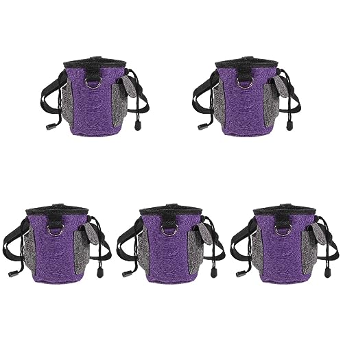 POPETPOP 5st Snackpaket Für Haustiere Tragbare Leckerlitasche Trainingstasche Für Hunde Tasche Für Hundeleckereien Snackhalter Mit Dem Hund Spazieren Gehen Violett Draussen Oxford-Stoff von POPETPOP