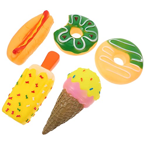 POPETPOP 5St zahnendes hundespielzeug kleines hundespielzeug Donut-Hundespielzeug Interactive Dog Toys Dog chew Toy Dogs Toys Backenzahn für Hunde Kauspielzeug für Haustiere Vinyl von POPETPOP